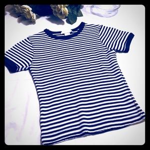 EXPRESS - BLUE AND WHITE STRIPED SHIRT, & COMFY!
